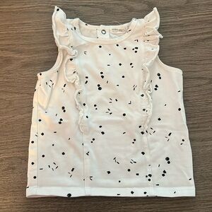 Miles baby girl top with vertical ruffles